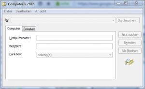 Active Directory Computer suchen unter Windows 7