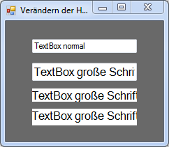 How to change the size of a textbox in C#