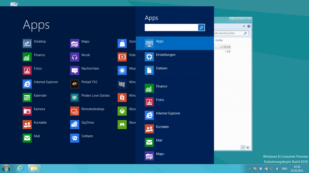 Windows 8 Startmenü mit Start8
