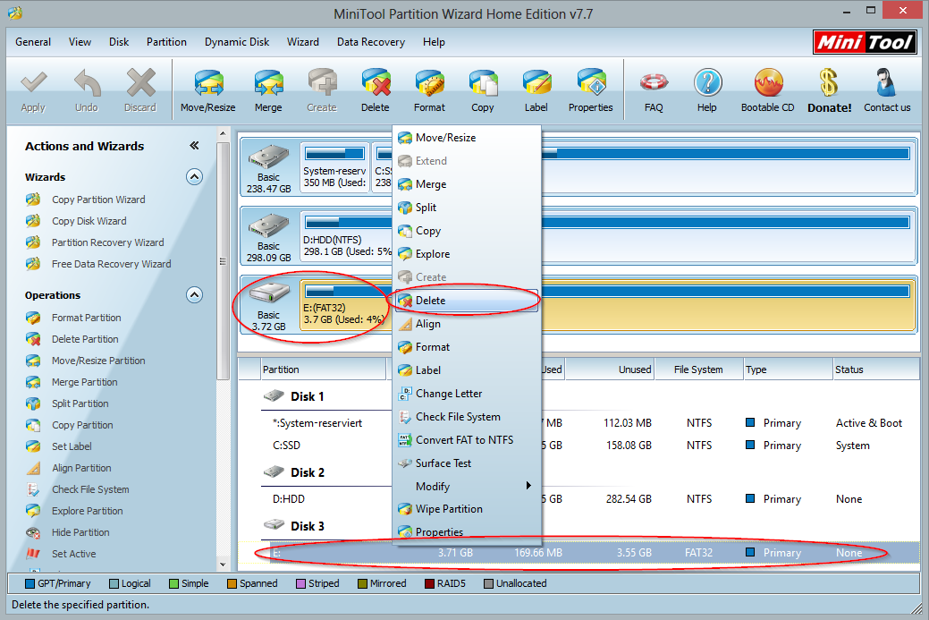 windows format external hard drive ext4