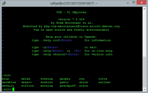 vim verfügbare colorschemes