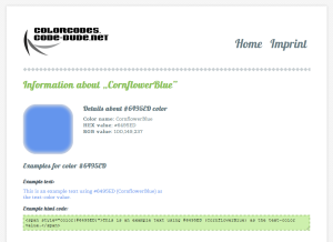 ColorCodes - Detailansicht