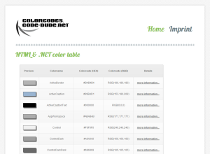 New project: colorcodes.code-bude.net