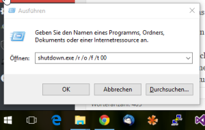 Windows 10 unsignierte Treiber installieren durch Neustart