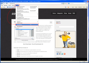 Internet Explorer 8-10 Sourcecode-Editor setzen - Step 1