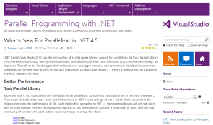 parallel programming in .net 4.5