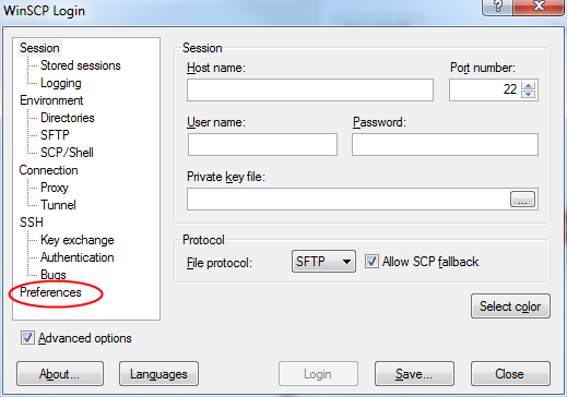 How to set default editor in WinSCP