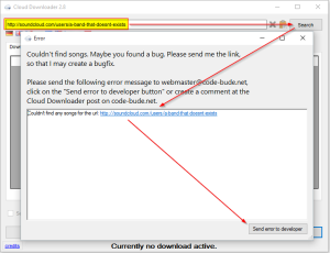 Cloud Downloader 2.8 - send error to developer dialog