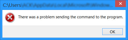 How to fix “There was problem sending the command to the program” error