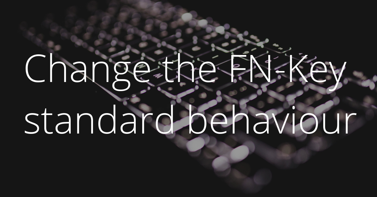 Change Logitech FN-key behaviour without software