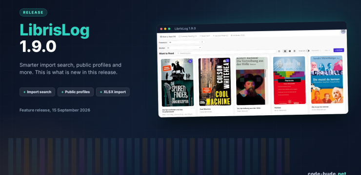 LibrisLog 1.9.0: Smarter Import Search, Public Profiles and More